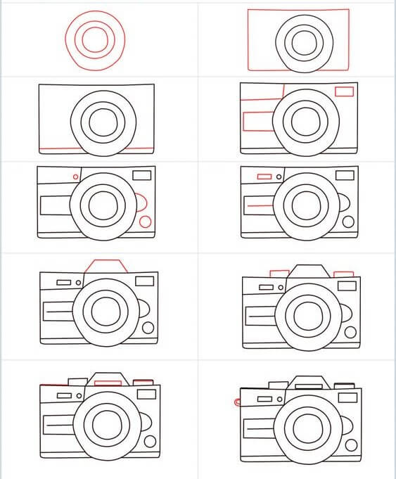 How to draw Camera idea (14)