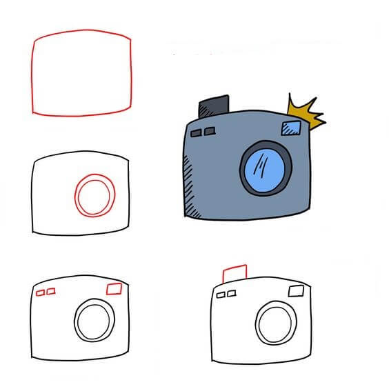 How to draw Camera idea (17)