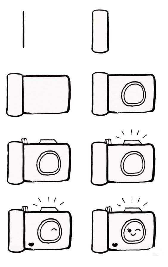 How to draw Camera idea (18)