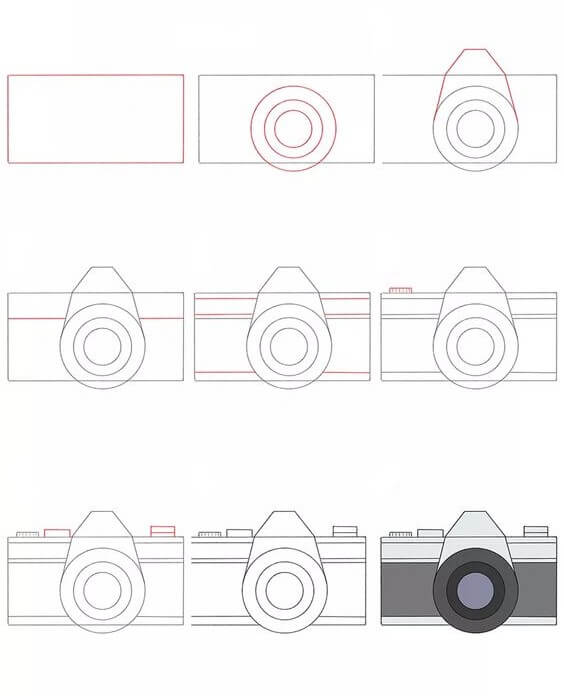 How to draw Camera idea (19)