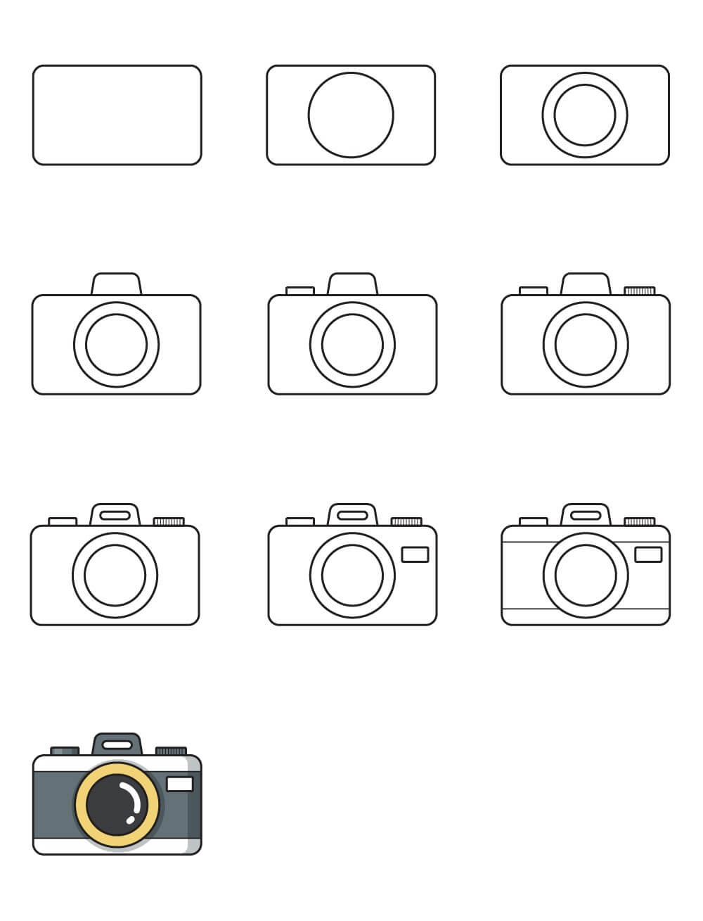 How to draw Camera idea (21)