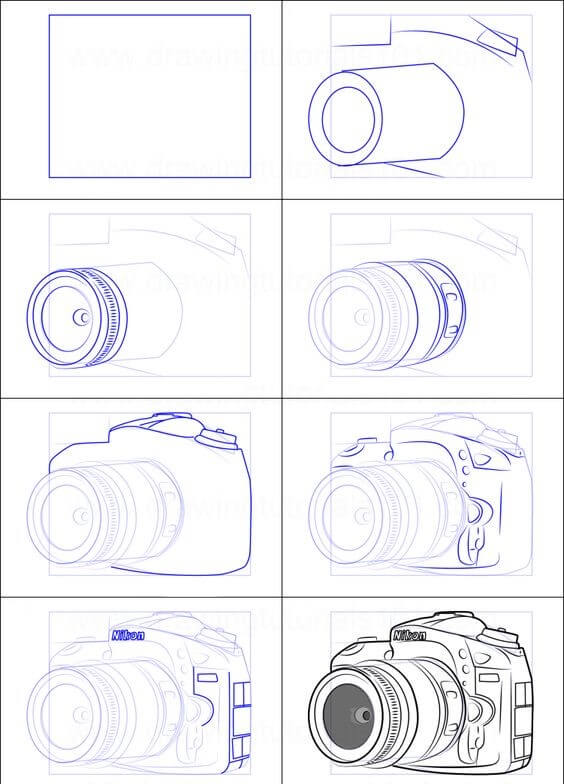 How to draw Camera idea (5)