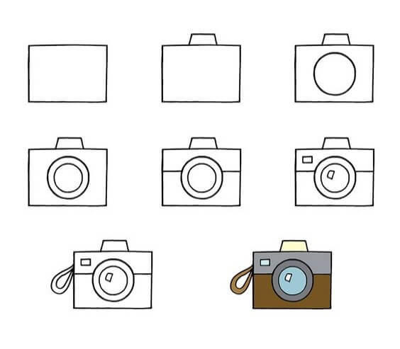 How to draw Camera idea (7)