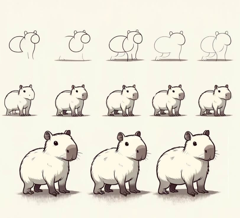 Capybara idea (7) Drawing Ideas