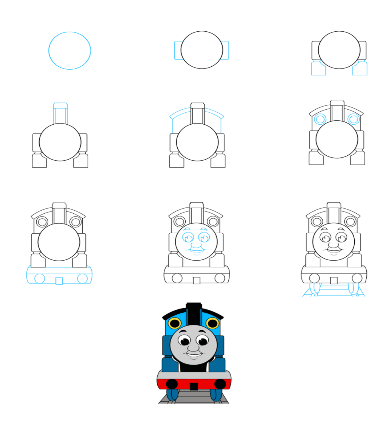 Cartoon train Drawing Ideas