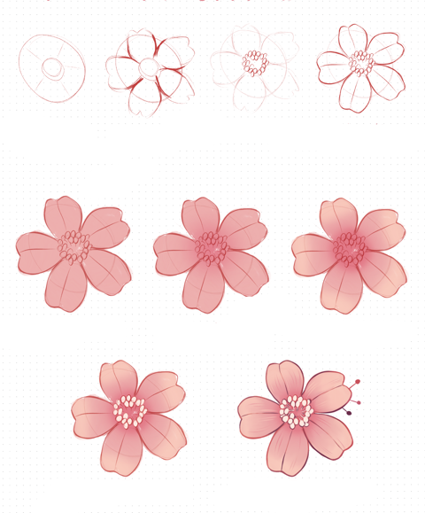 Cherry blossom petals (1) Drawing Ideas
