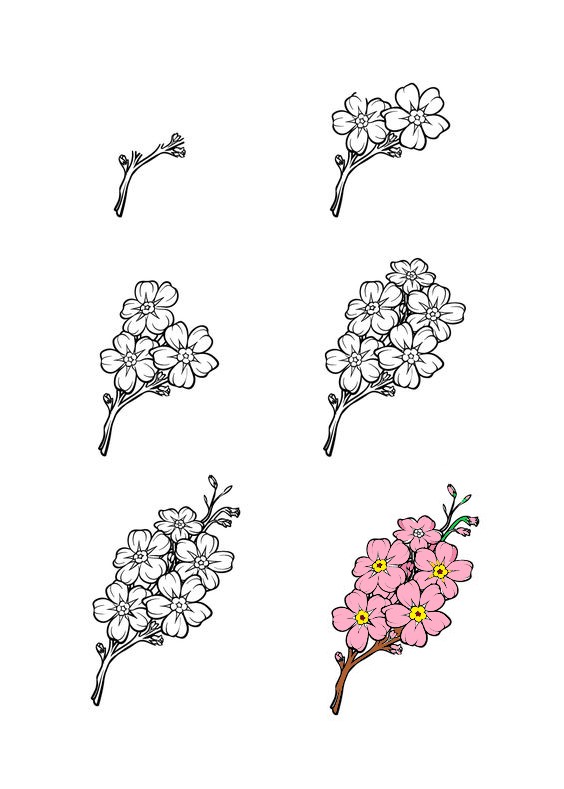 Cherry blossoms idea (16) Drawing Ideas