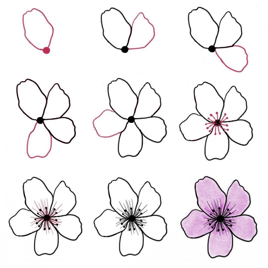 Cherry blossoms idea (21) Drawing Ideas