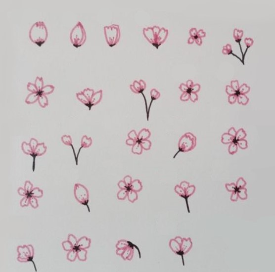 Cherry blossoms idea (4) Drawing Ideas