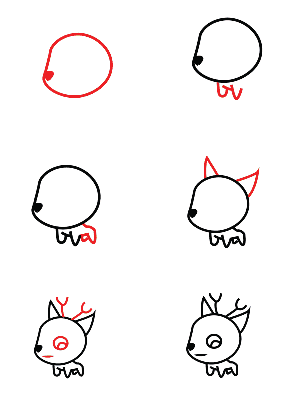 Chibi deer Drawing Ideas