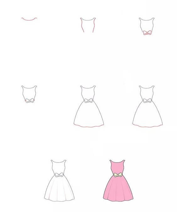 How to draw Children dress (4)