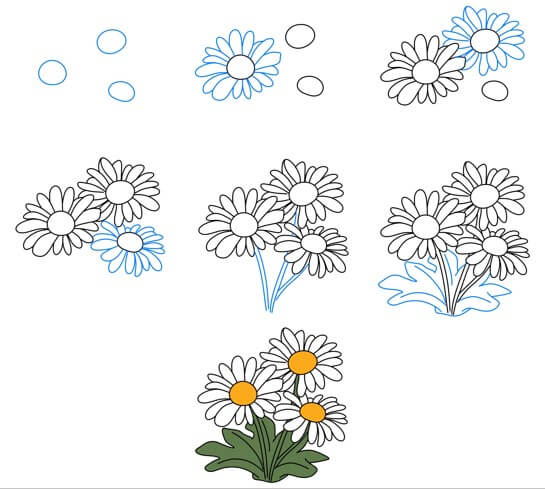Chrysanthemum bouquet (2) Drawing Ideas