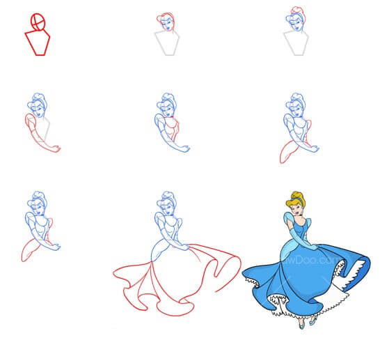 Cinderella Drawing Ideas