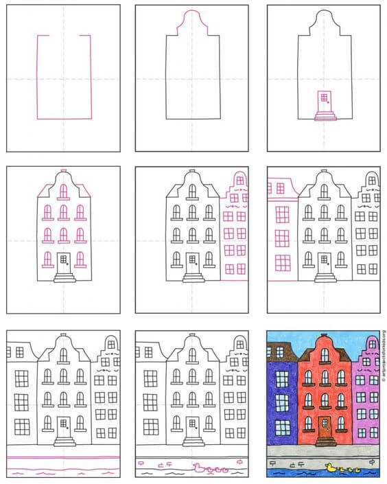 How to draw City idea (10)