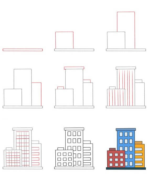 How to draw City idea (14)