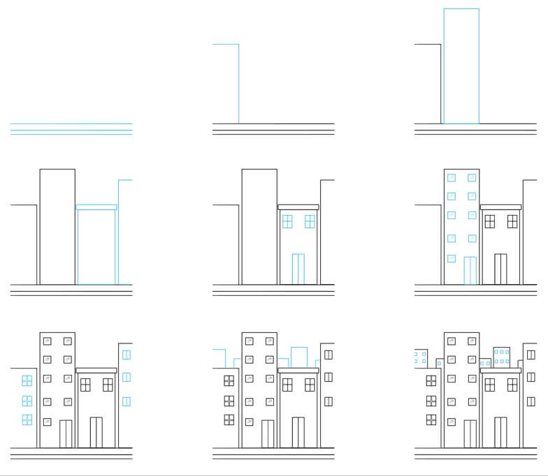 How to draw City idea (23)