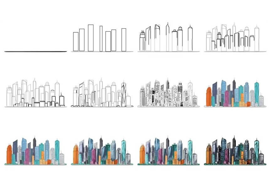 How to draw City idea (24)