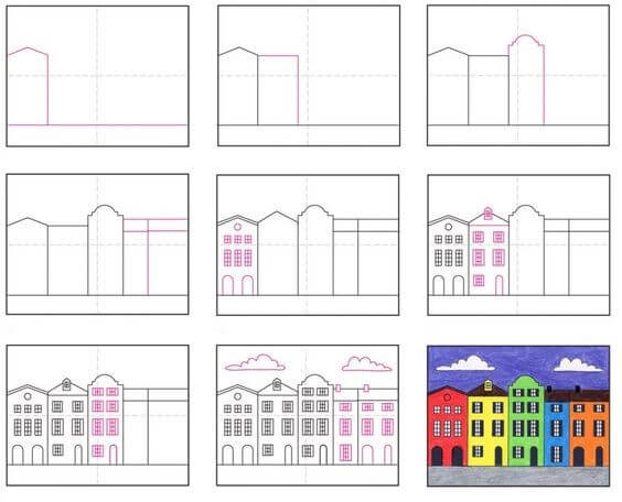 How to draw City idea (26)