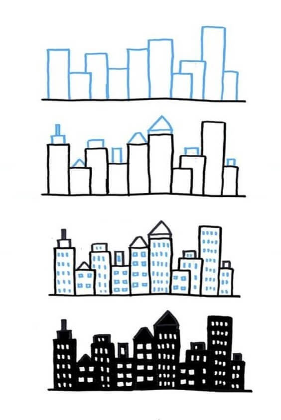 How to draw City idea (3)