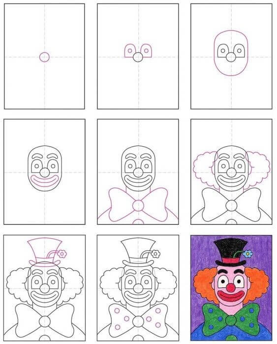Clown idea (11) Drawing Ideas