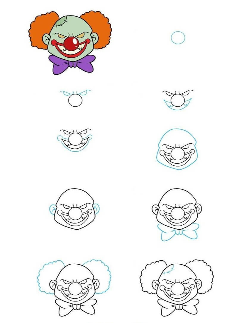 Clown idea (26) Drawing Ideas