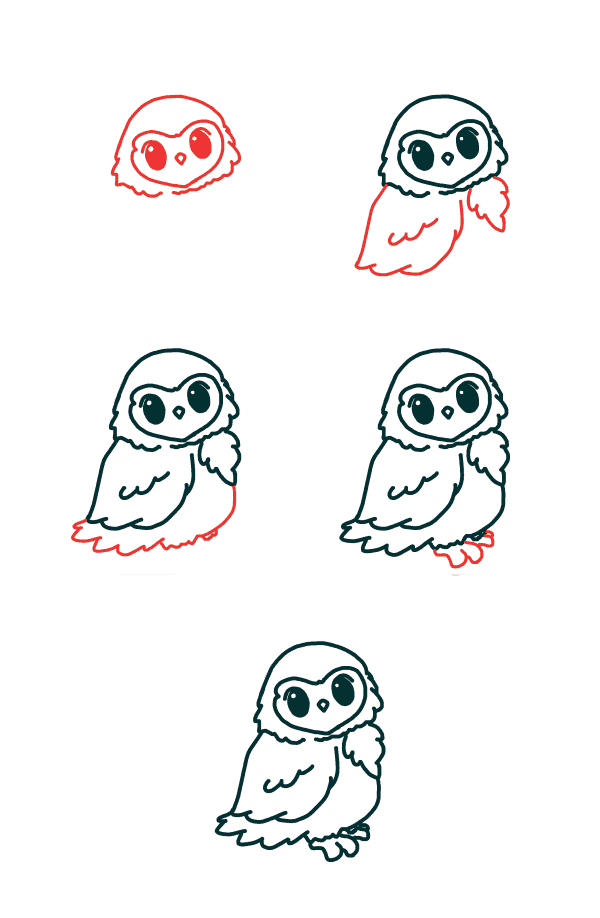 Cute owl Drawing Ideas