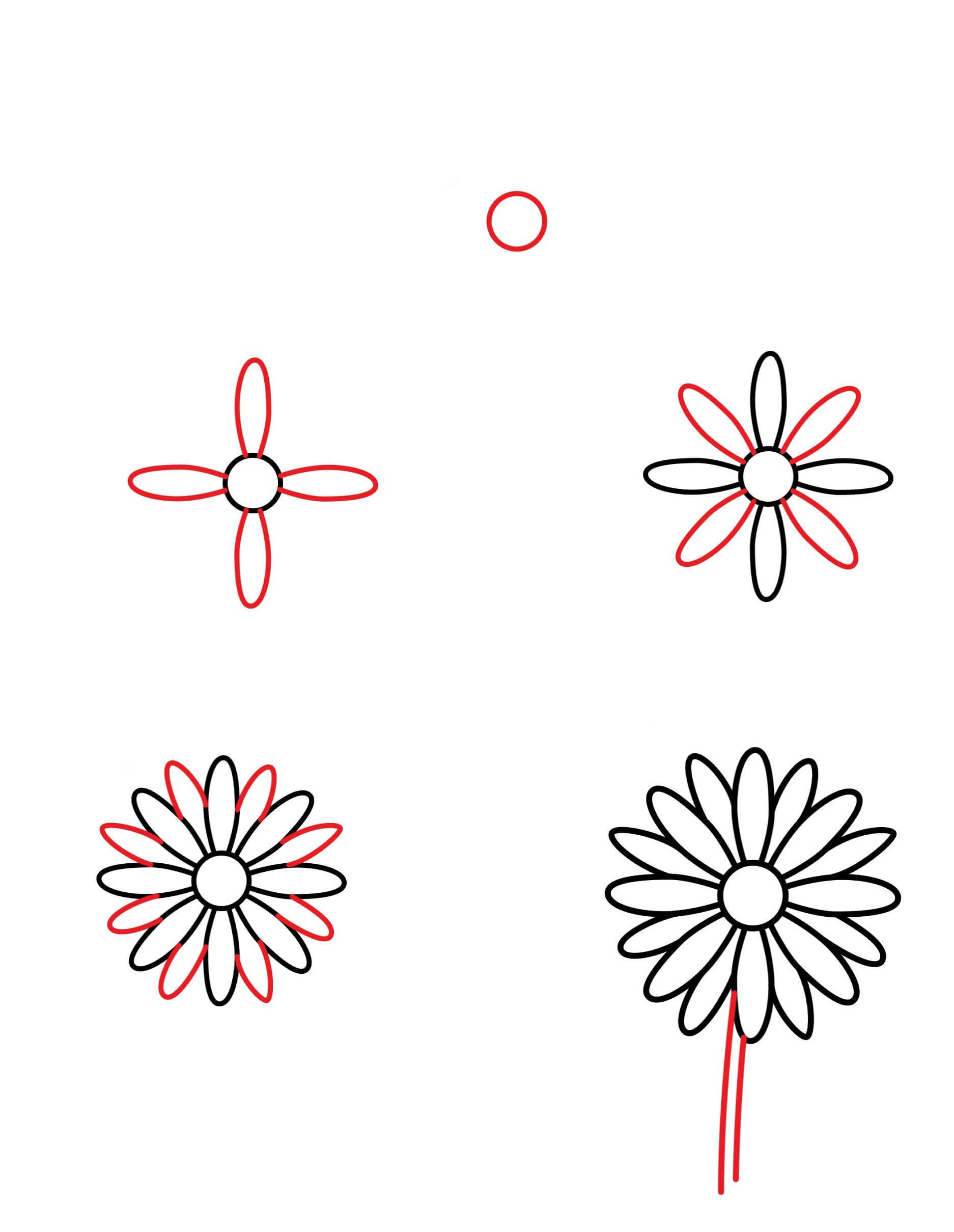 Daisy flower idea (19) Drawing Ideas