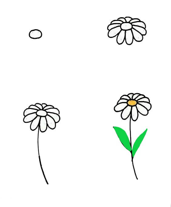 Daisy flower idea (2) Drawing Ideas