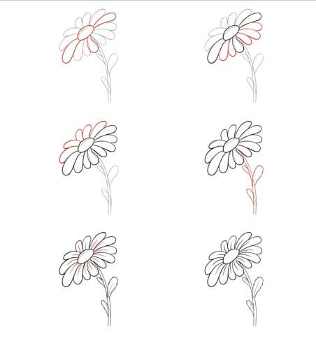 Daisy flower idea (24) Drawing Ideas