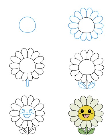 Daisy flower idea (29) Drawing Ideas