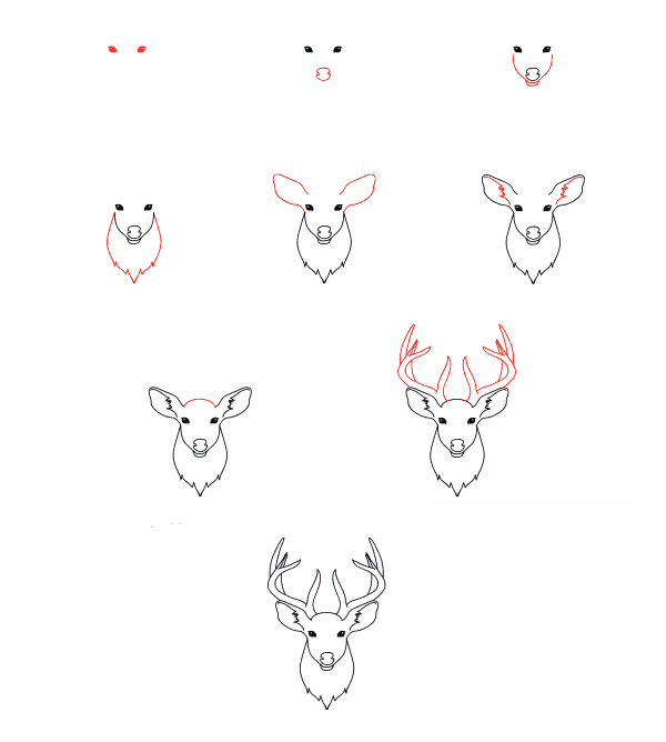 Deer face Drawing Ideas