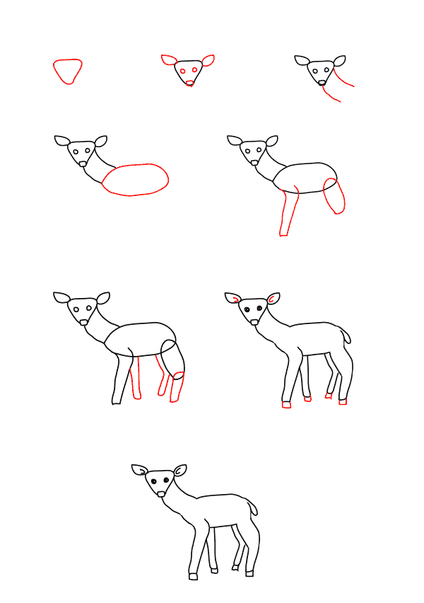 Deer for kid (1) Drawing Ideas