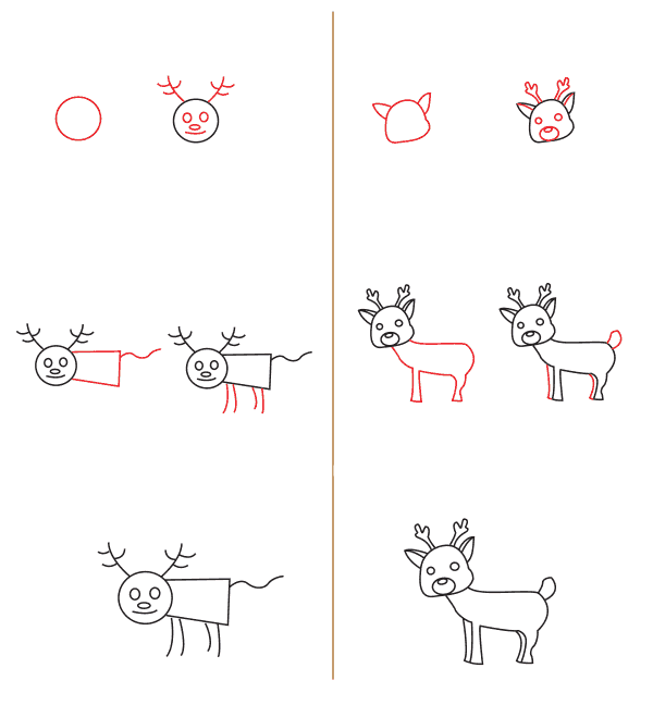Deer for kid (2) Drawing Ideas
