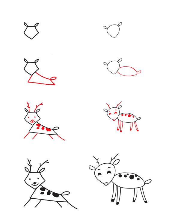 Deer for kid (3) Drawing Ideas