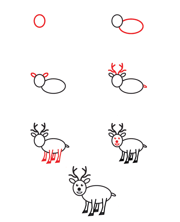 Deer for kids (6) Drawing Ideas