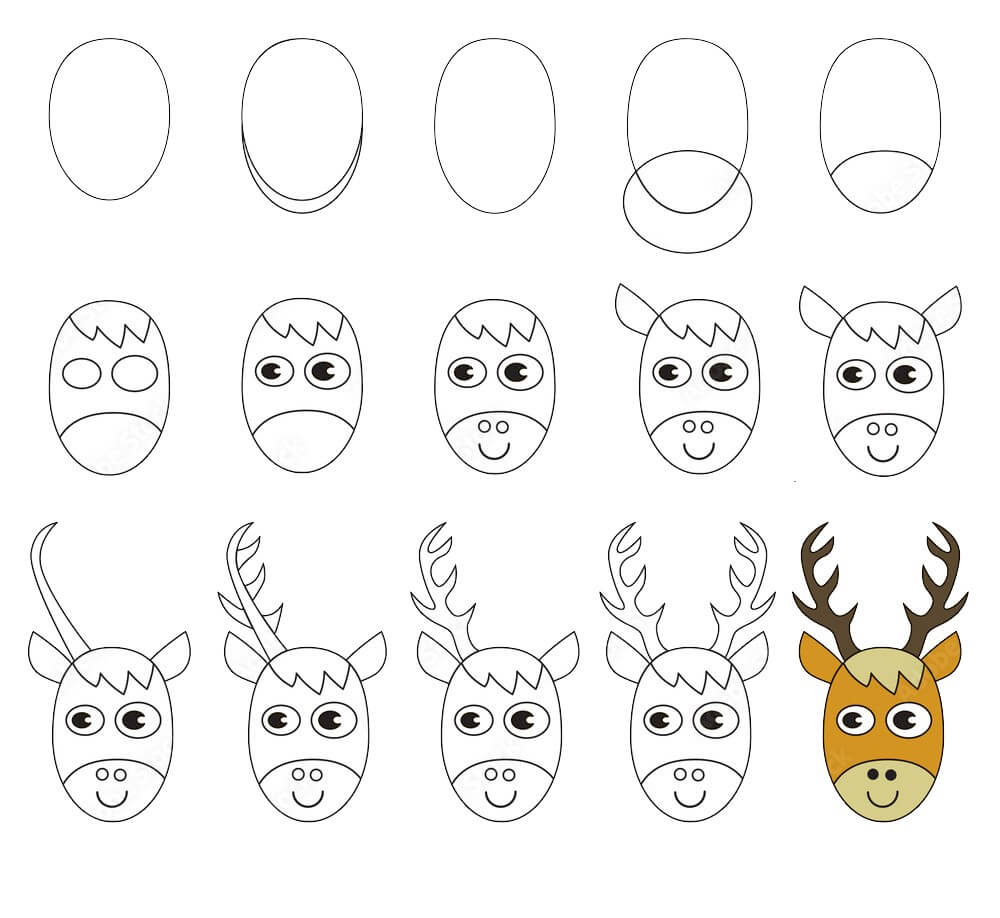 Deer head 2 Drawing Ideas