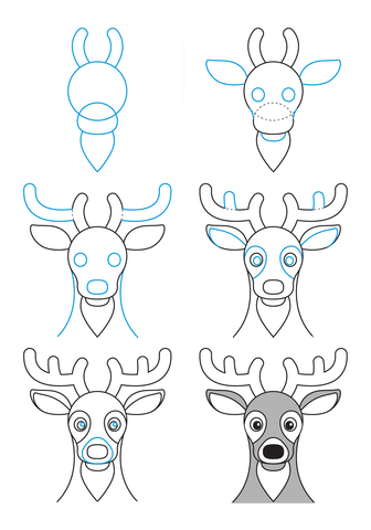 Deer head 3 Drawing Ideas