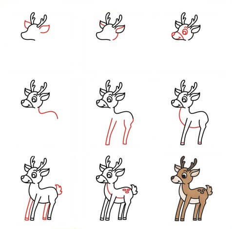 Deer Drawing Ideas