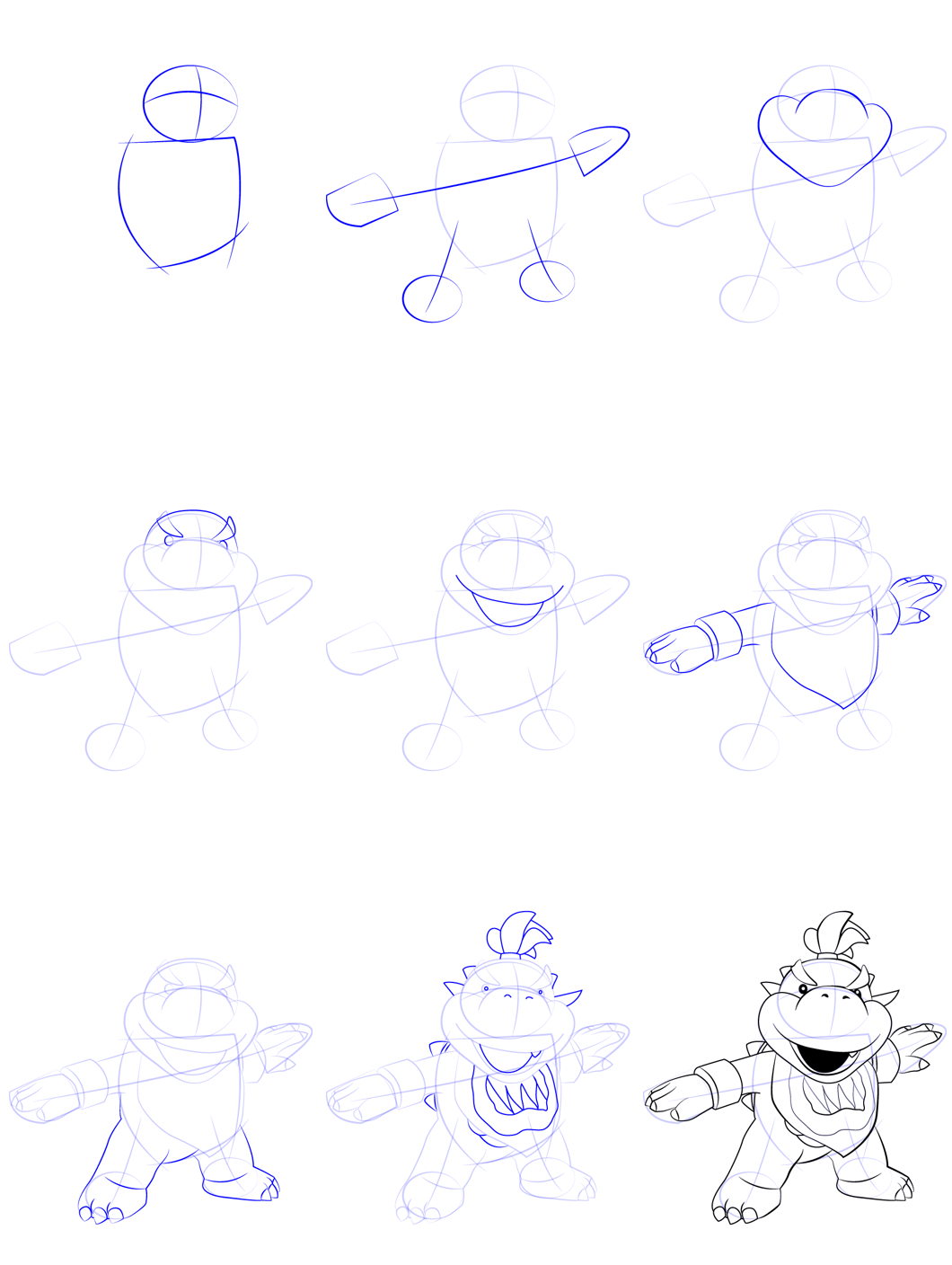 Draw Bowser simply Drawing Ideas