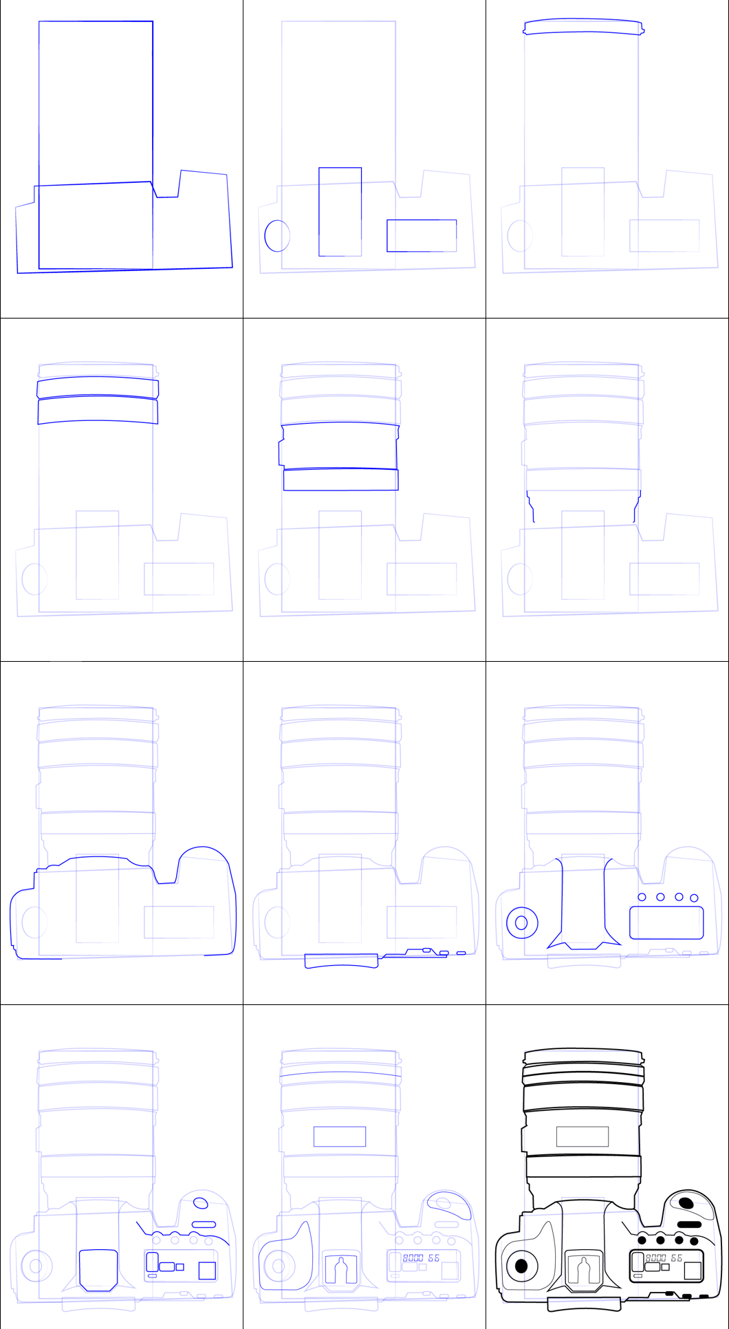 Drawing a simple camera (1) Drawing Ideas