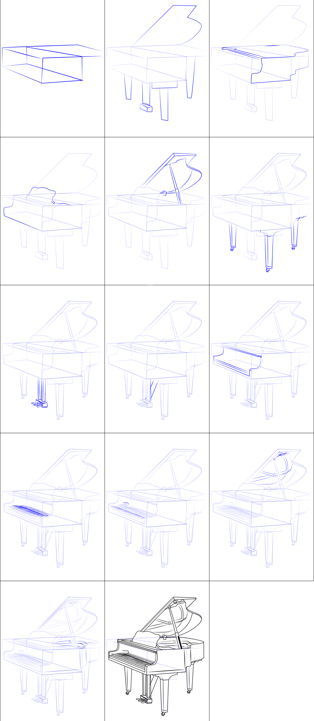 Drawing a simple piano (2) Drawing Ideas