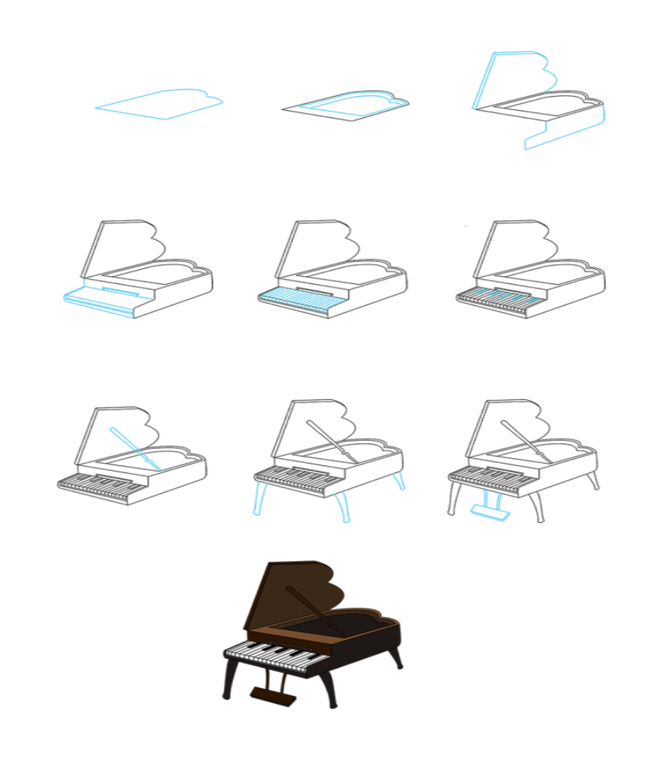 Drawing a simple piano Drawing Ideas