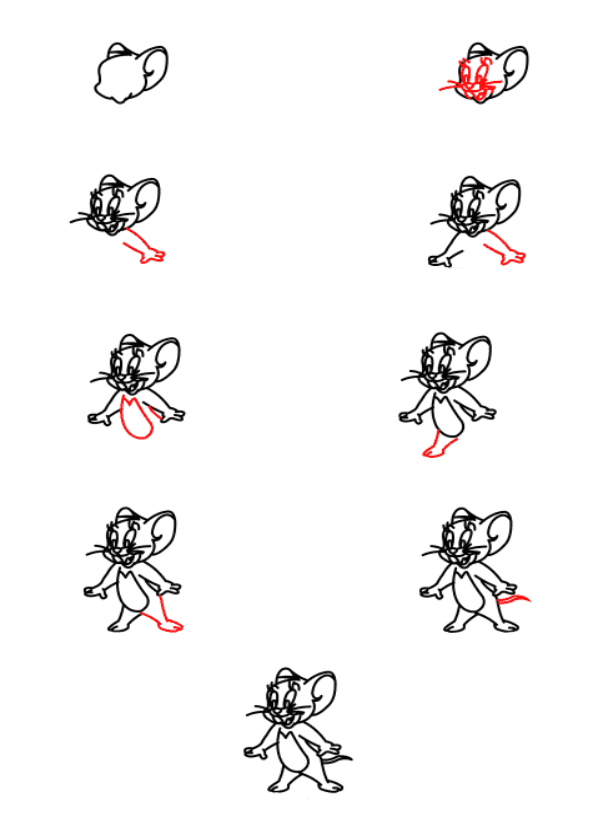 Drawing jerry mouse simple (2) Drawing Ideas