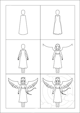Drawing simple angels (2) Drawing Ideas