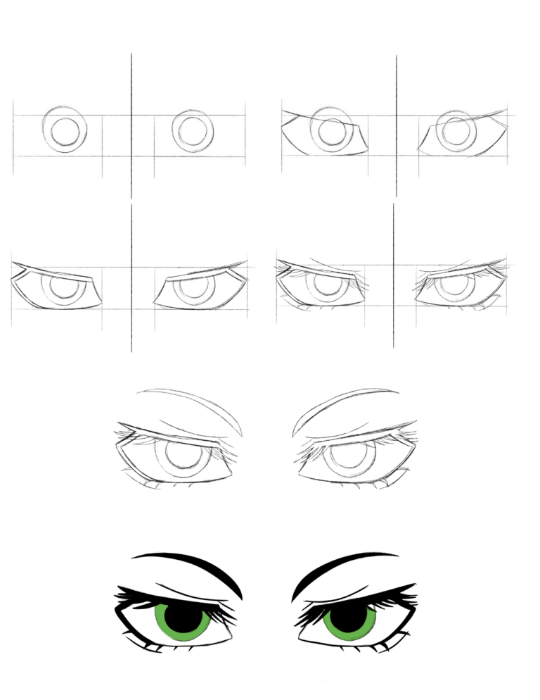 Drawing simple anime eyes (2) Drawing Ideas