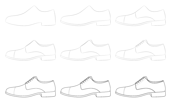 Drawing simple shoes Drawing Ideas