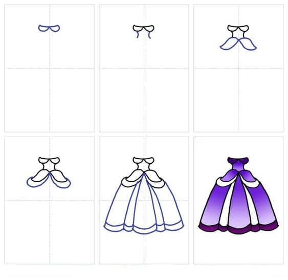 How to draw Dress idea (1)