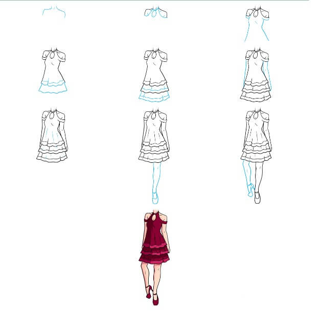 How to draw Dress idea (24)