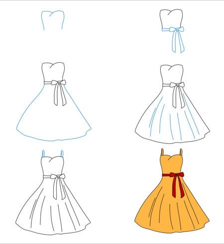 How to draw Dress idea (26)