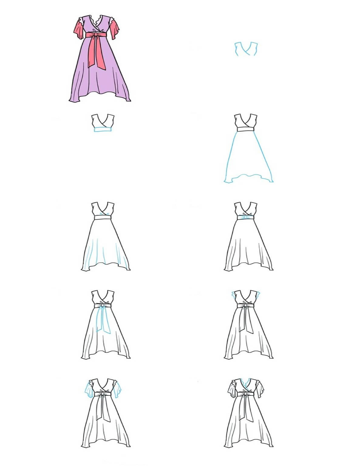 How to draw Dress idea (5)